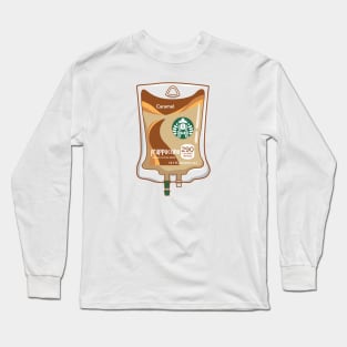 Caramel Iced Coffee Drink IV Bag Long Sleeve T-Shirt